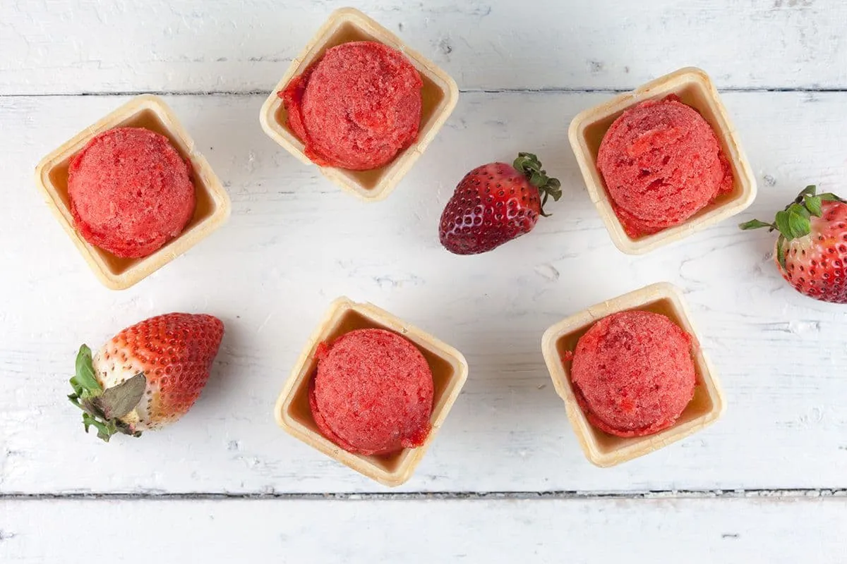 Aardbeiensorbet - super makkelijk recept