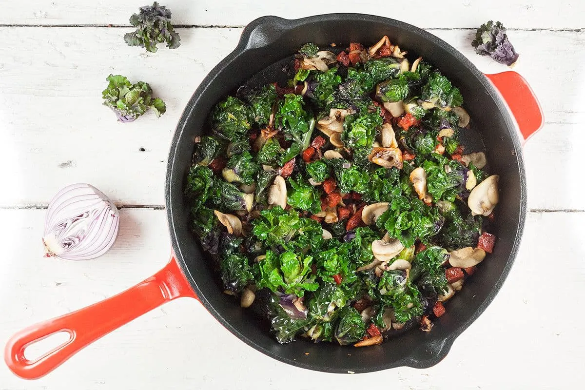 Flower sprouts met chorizo