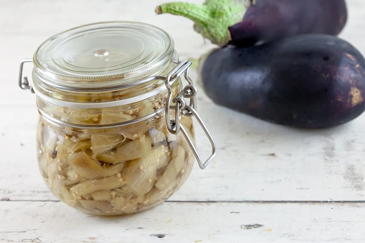 Melanzane sott'olio - Ingemaakte aubergines