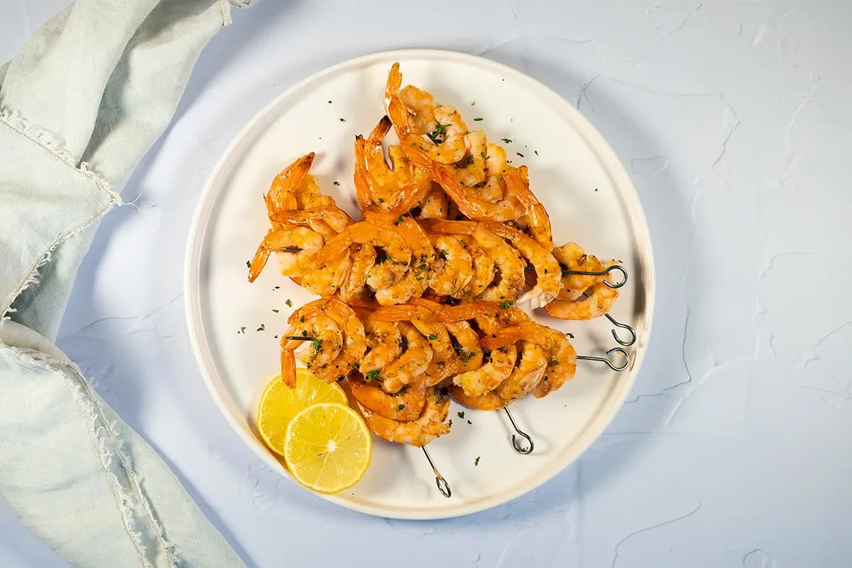 Garnalenspies van de barbecue