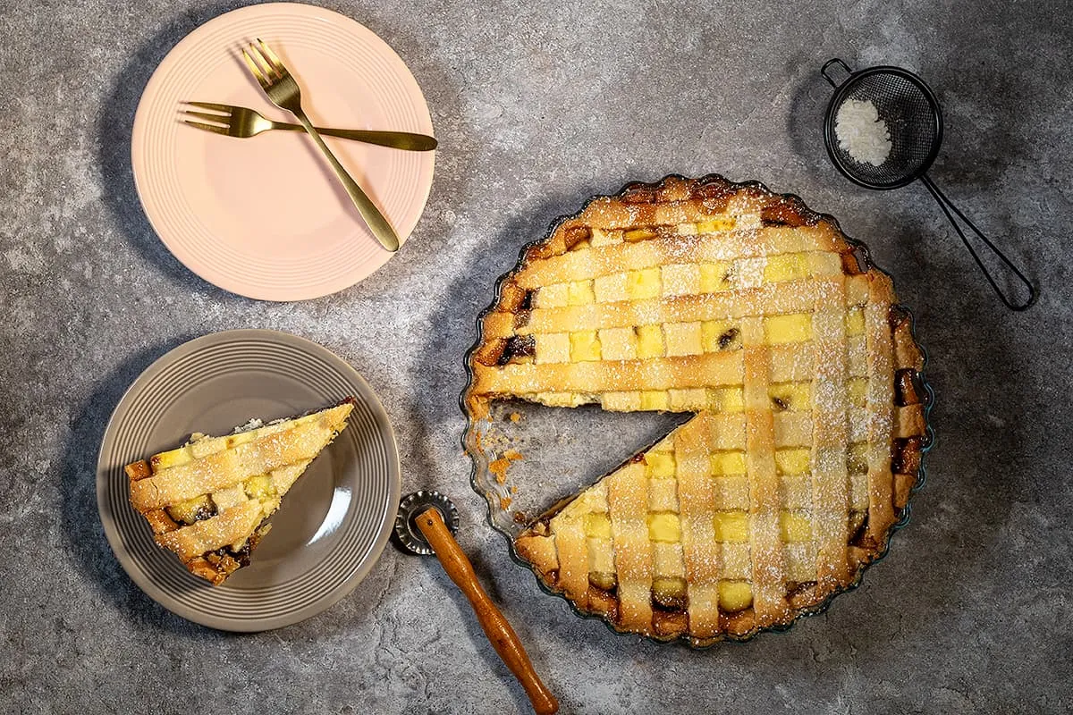 Kersentaart met ricotta - Een Italiaanse ricottataart