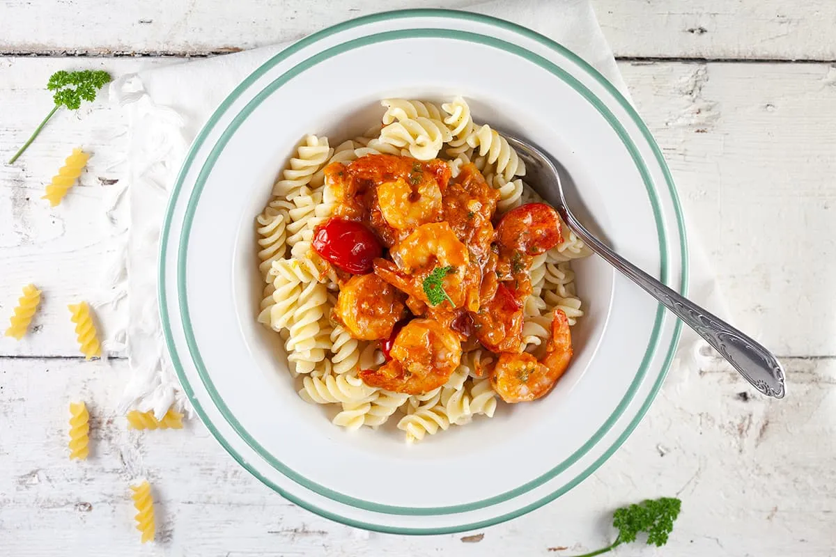 Pasta met scampi