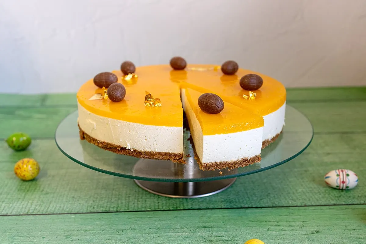 Mango cheesecake - een romige no-bake cheesecake
