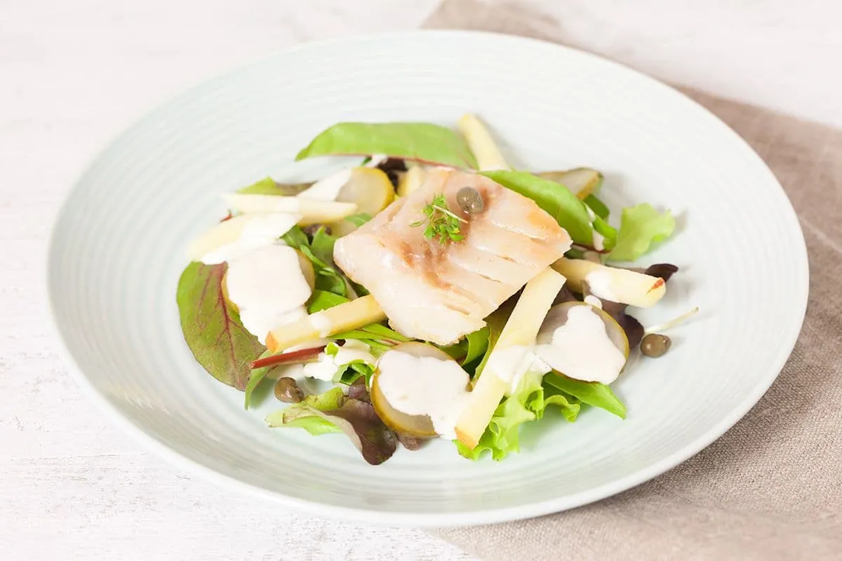 Kabeljauwsalade met appel