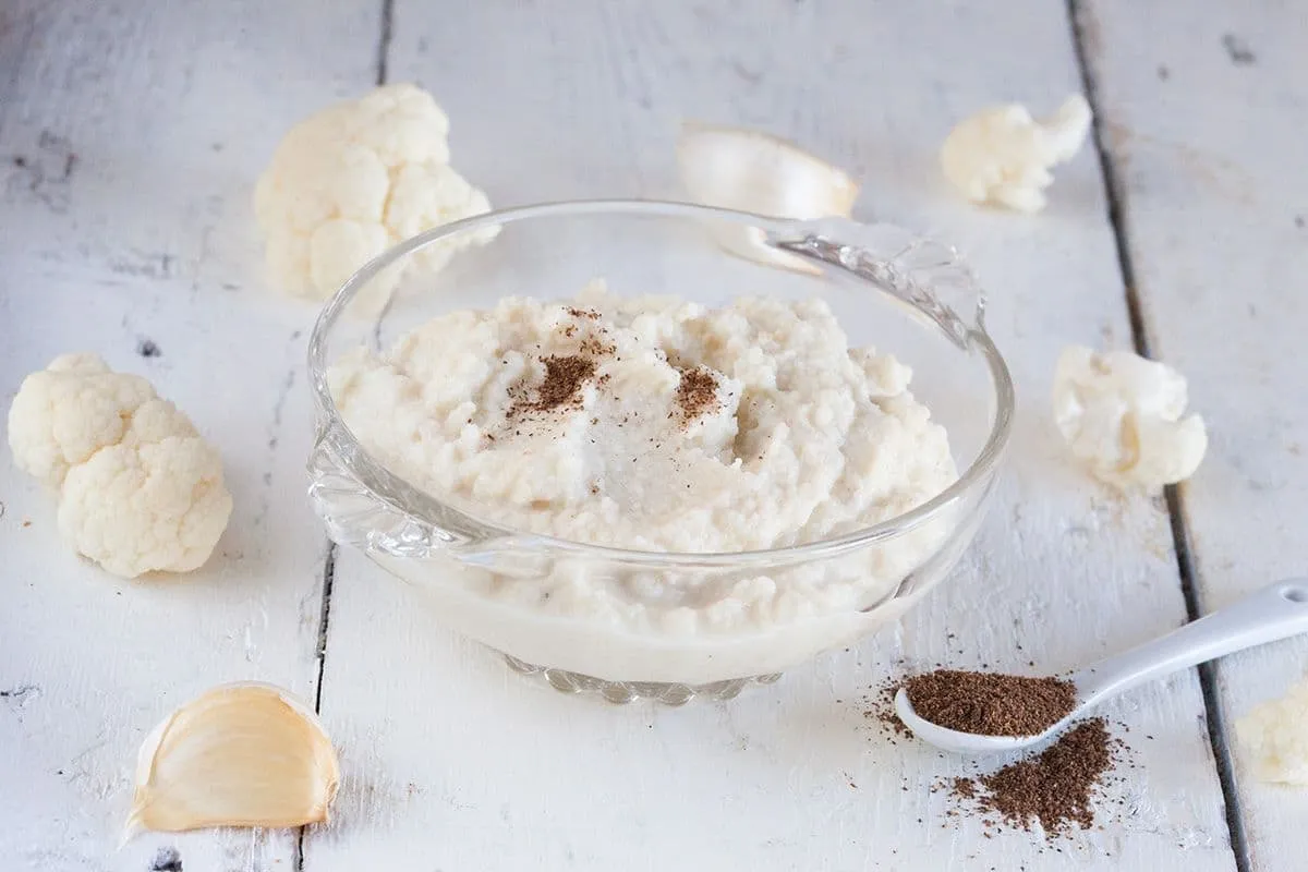 Geroosterde bloemkoolpuree (vegan)