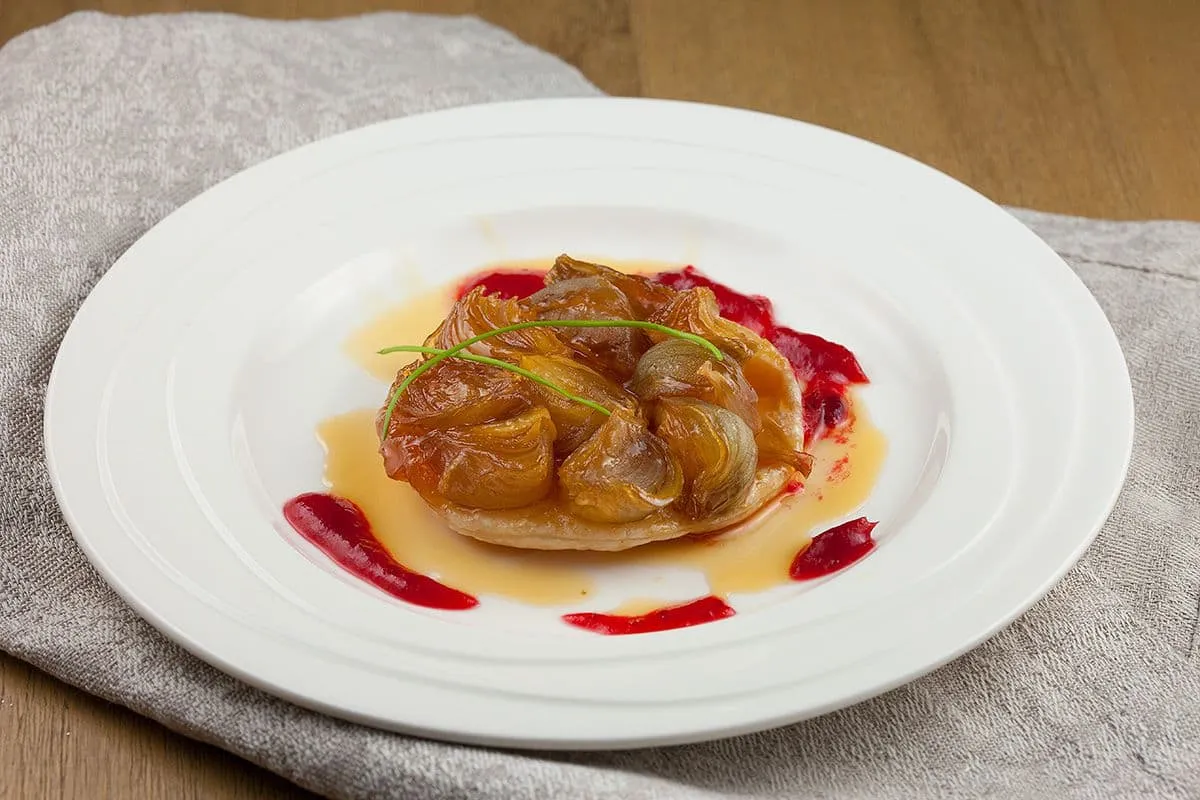 Mini sjalot tarte tatin