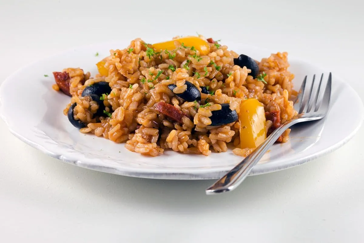 Risotto met chorizo en paprika