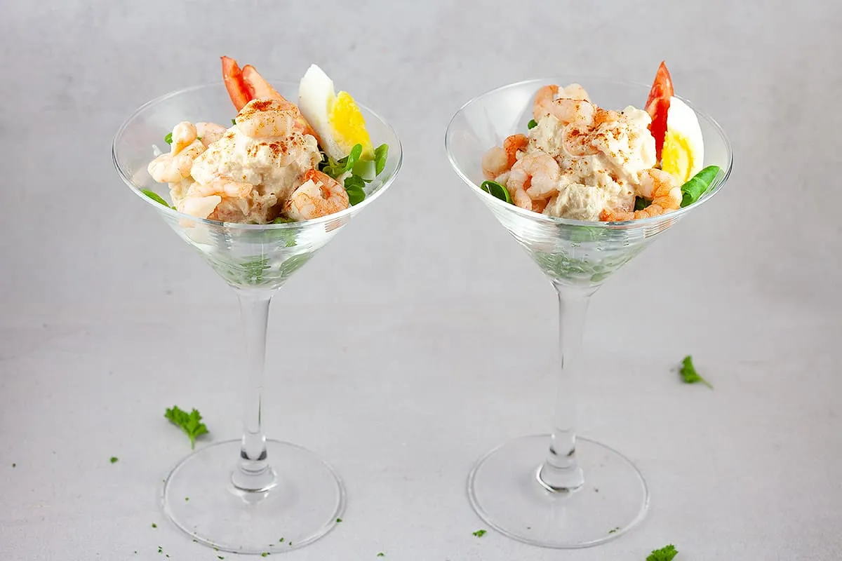 Krabcocktail met garnalen