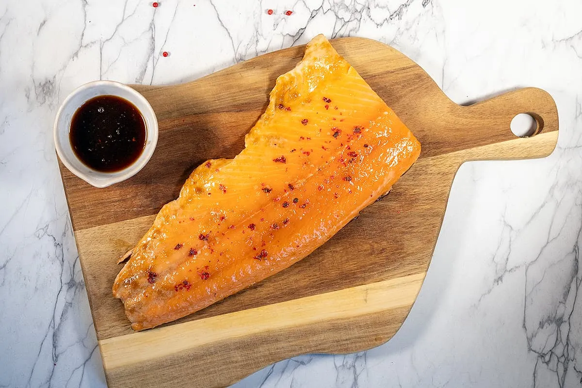 Zalm van de BBQ - gelakte zalm met een volle smaak