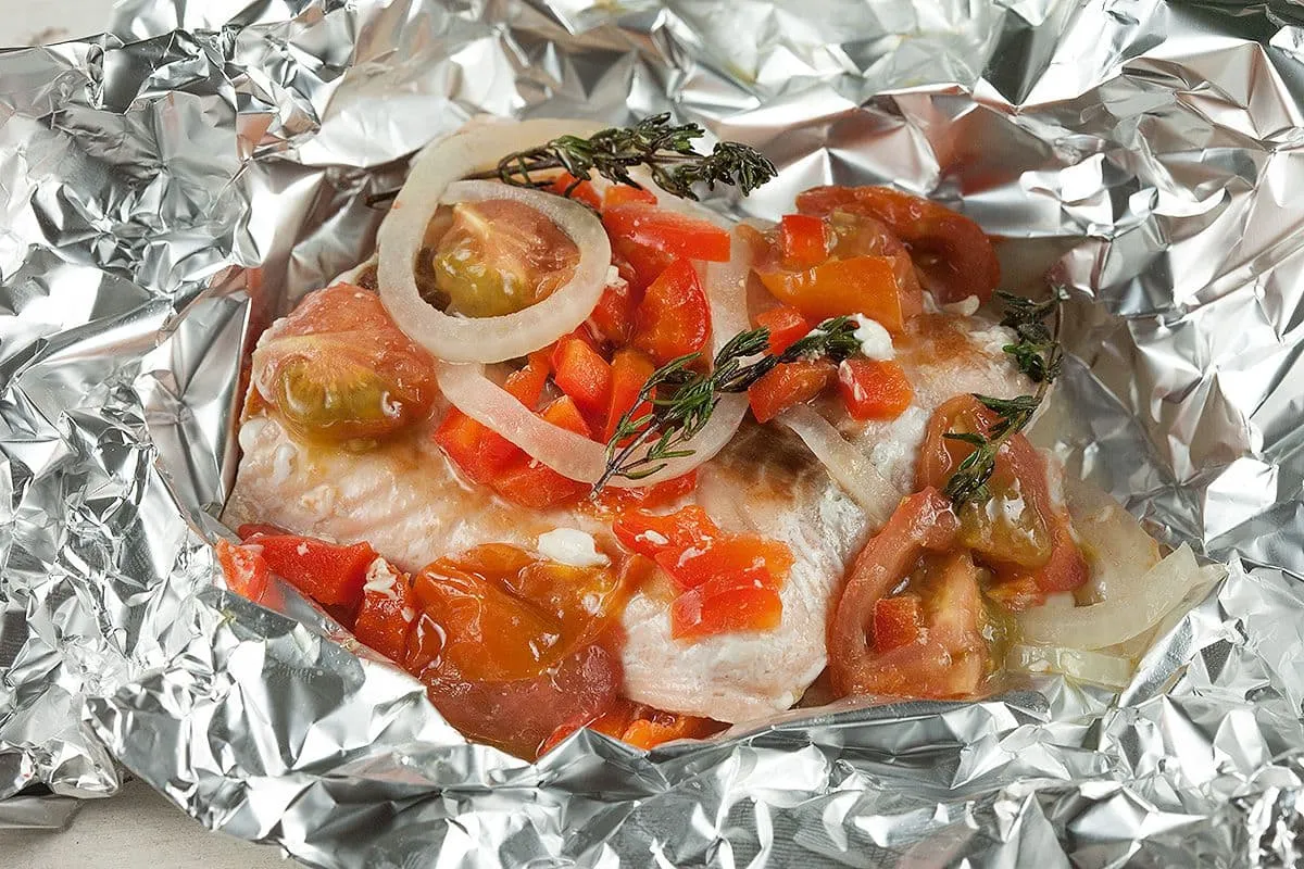 Zalmpakketje uit de oven