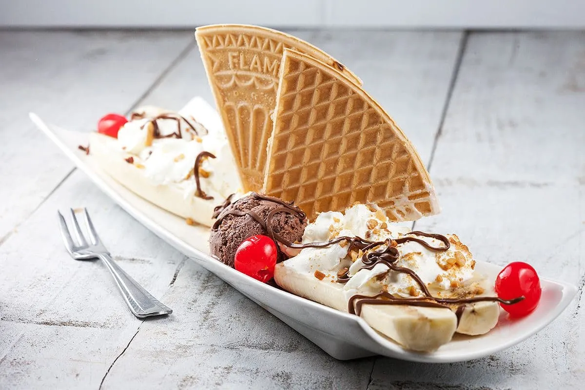 Bananensplit (banana split) - ouderwets lekker!