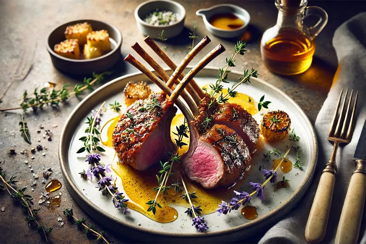 Kerstklassieker: Lamsrack met rozemarijn, knoflook en honingjus