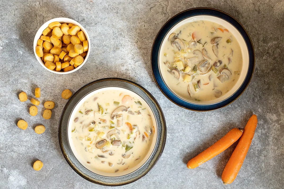 Vegetarische clam chowder