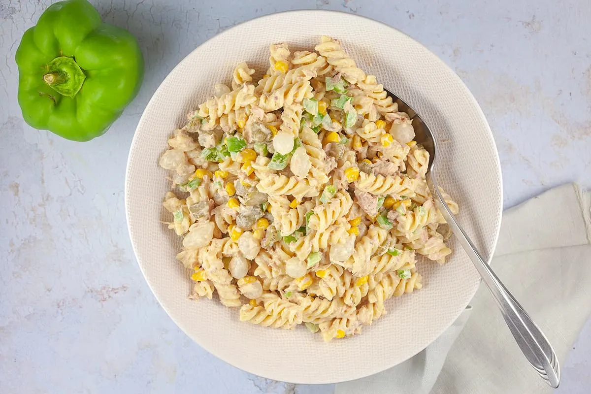 Pastasalade met tonijn - goedkoop en makkelijk