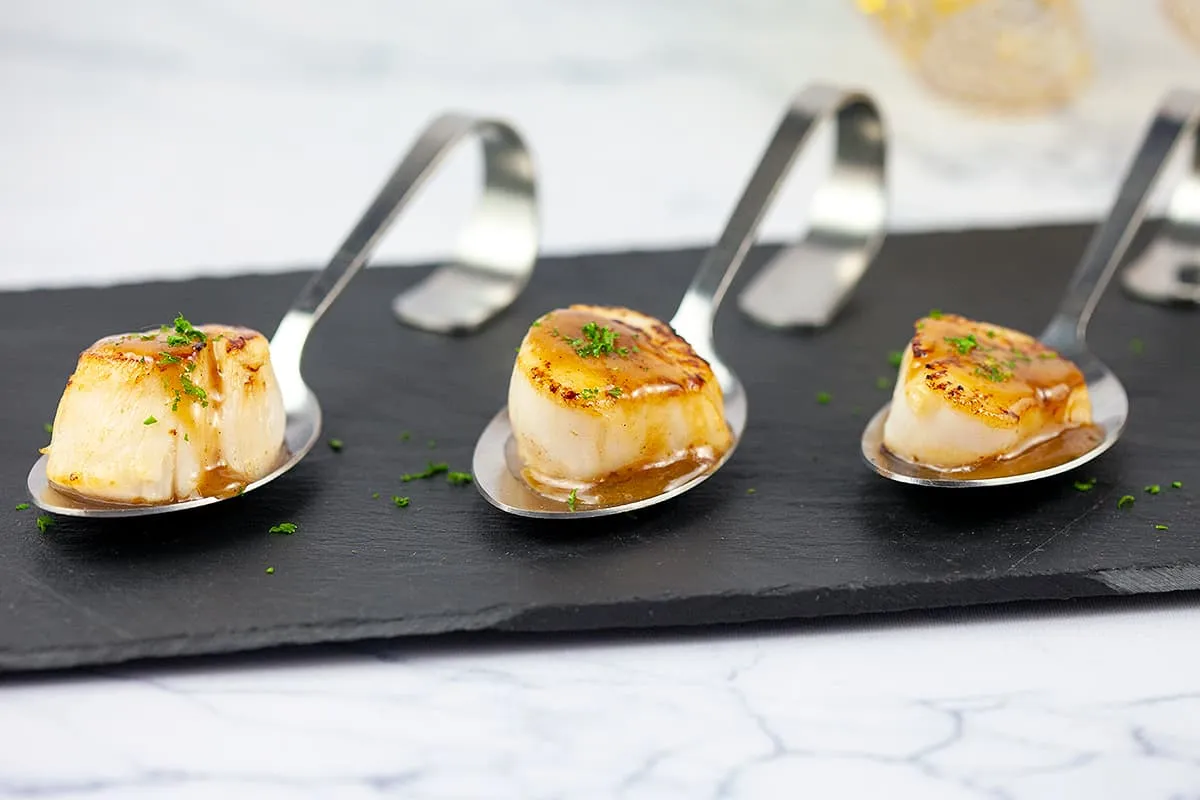Amuse van coquille met vanille