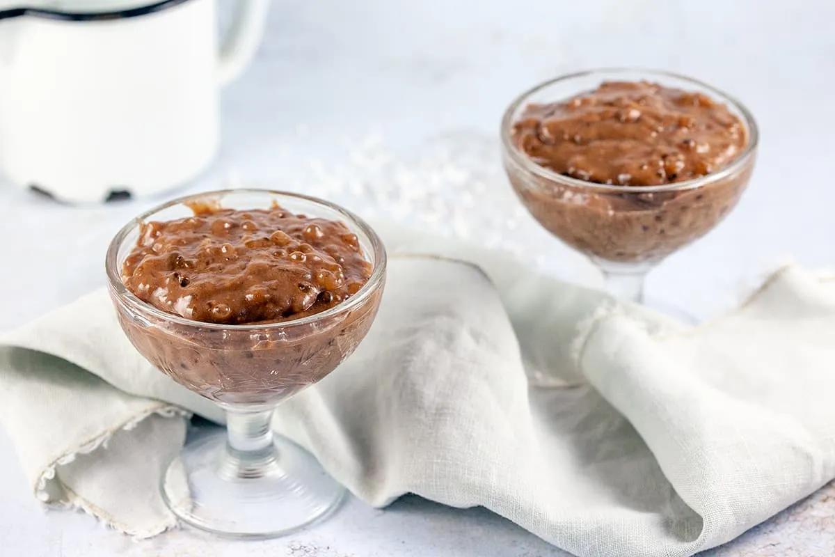 Vegan tapioca pudding uit de slowcooker