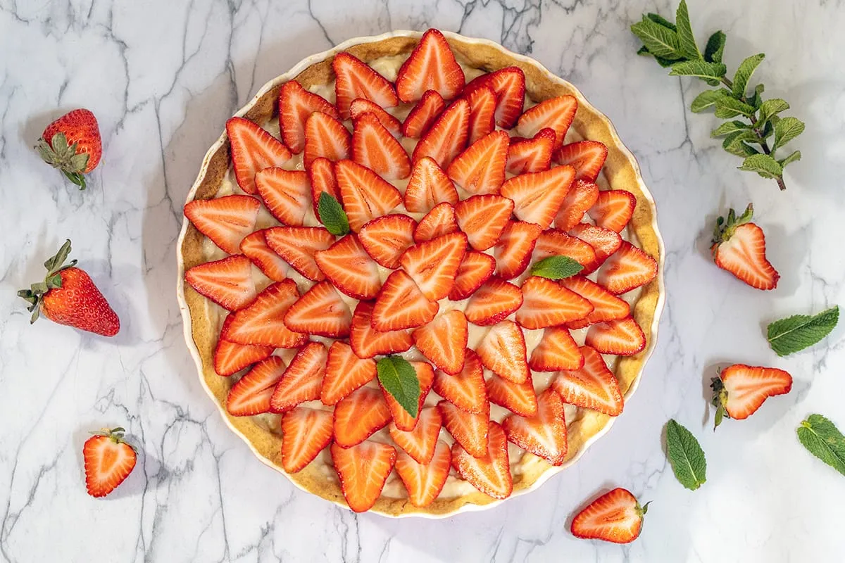 Aardbeientaart (tarte aux fraises)