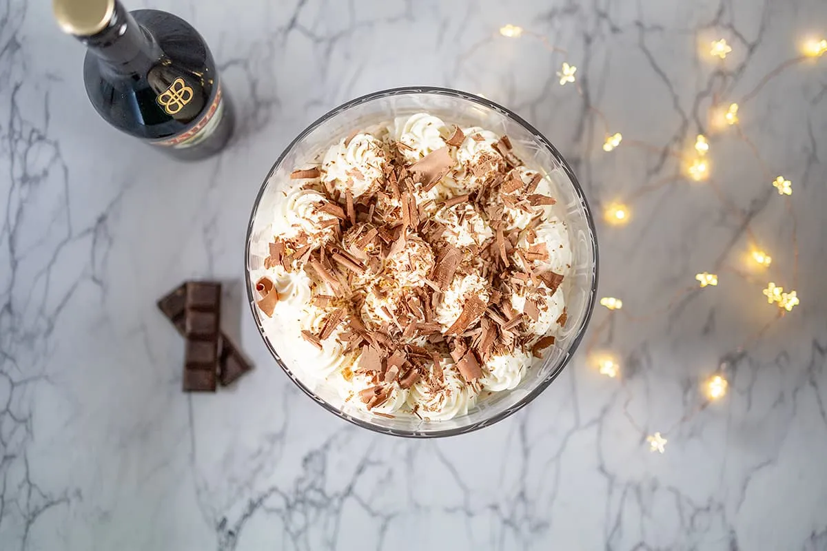 Baileys trifle met koffie en chocolade