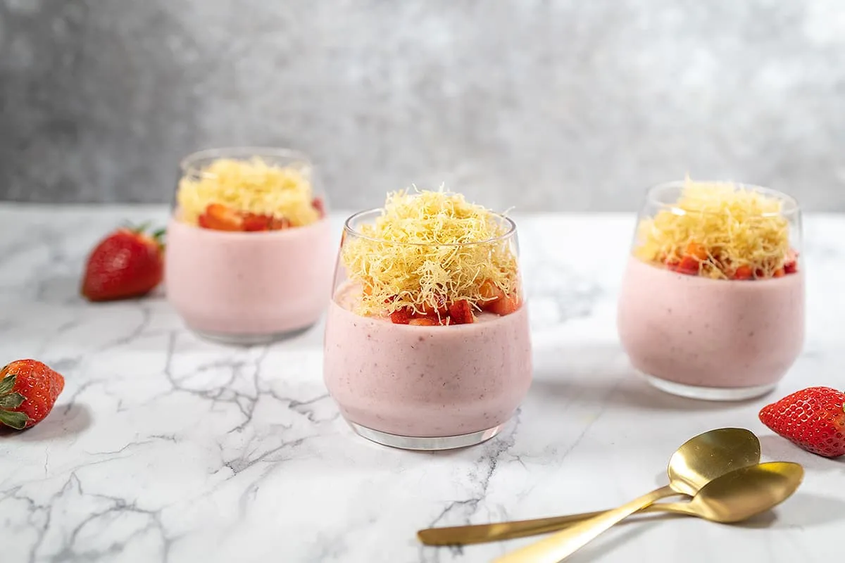 Aardbeienpudding - een romig zomers toetje