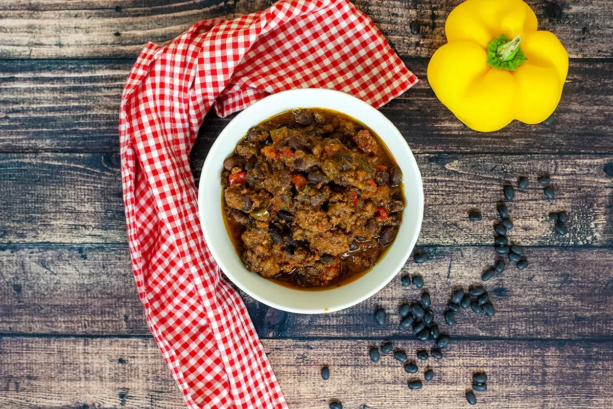 Chili met zwarte bonen uit de instant pot