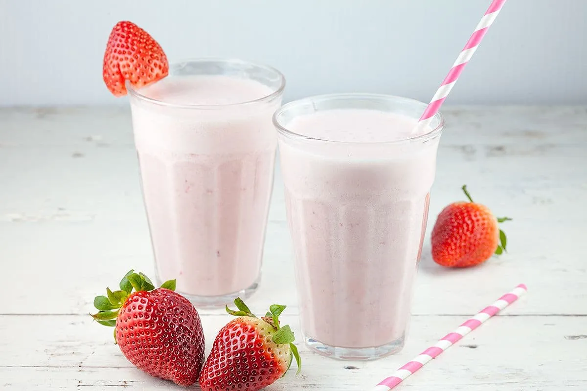 Simpele aardbeien smoothie