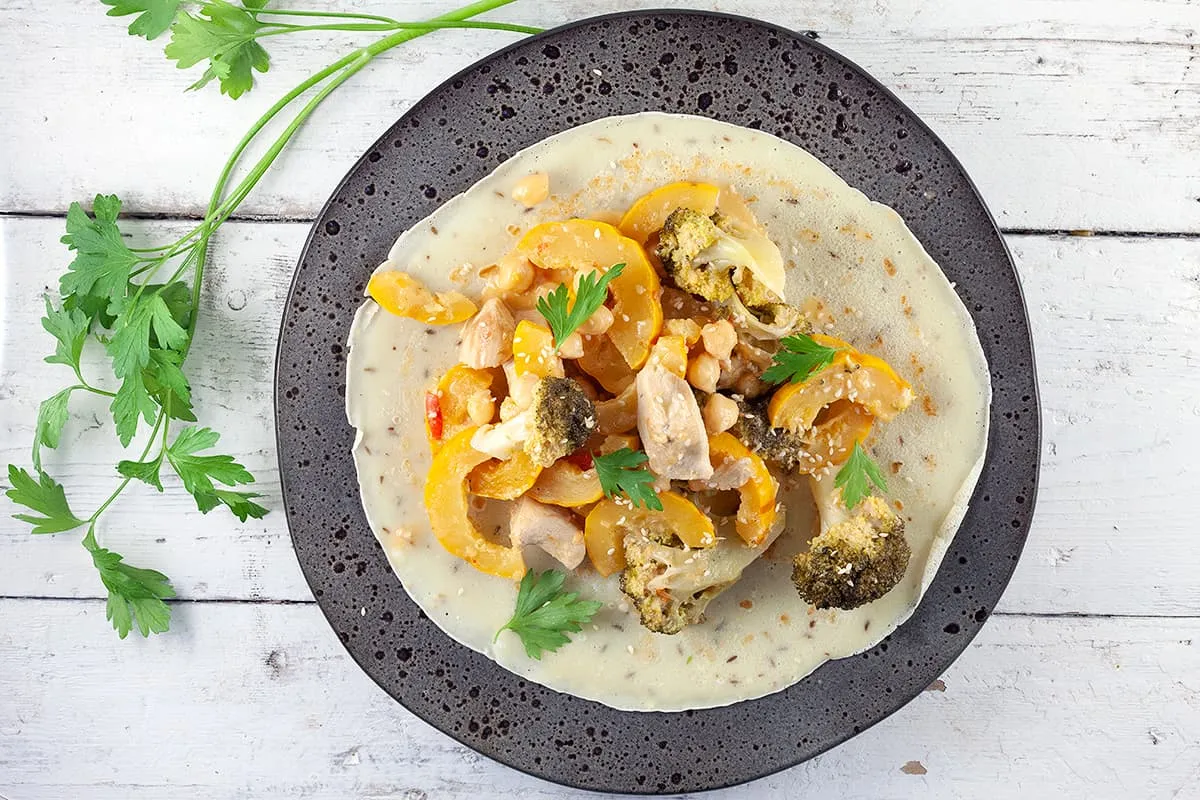 Curry van delicata pompoen