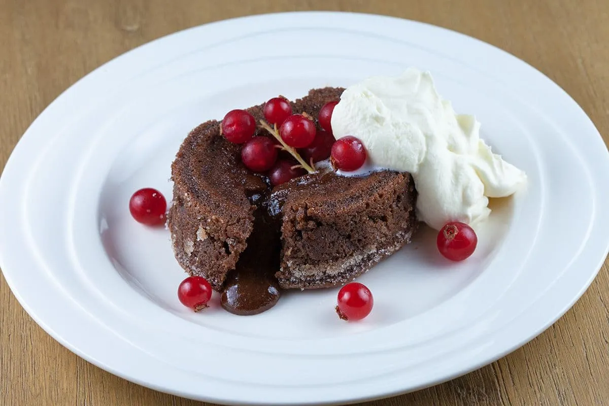 Gesmolten chocolade lava cake -of- Moelleux au chocolat