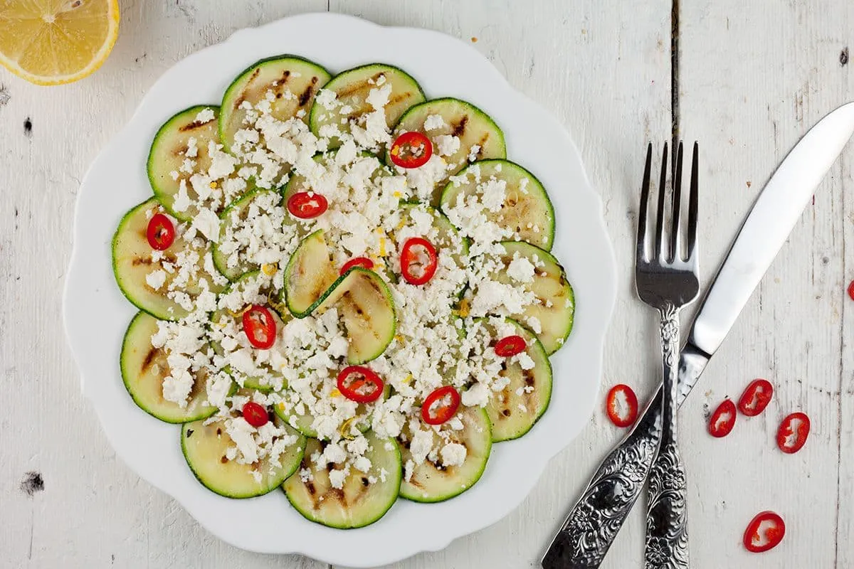 Courgette salade met feta
