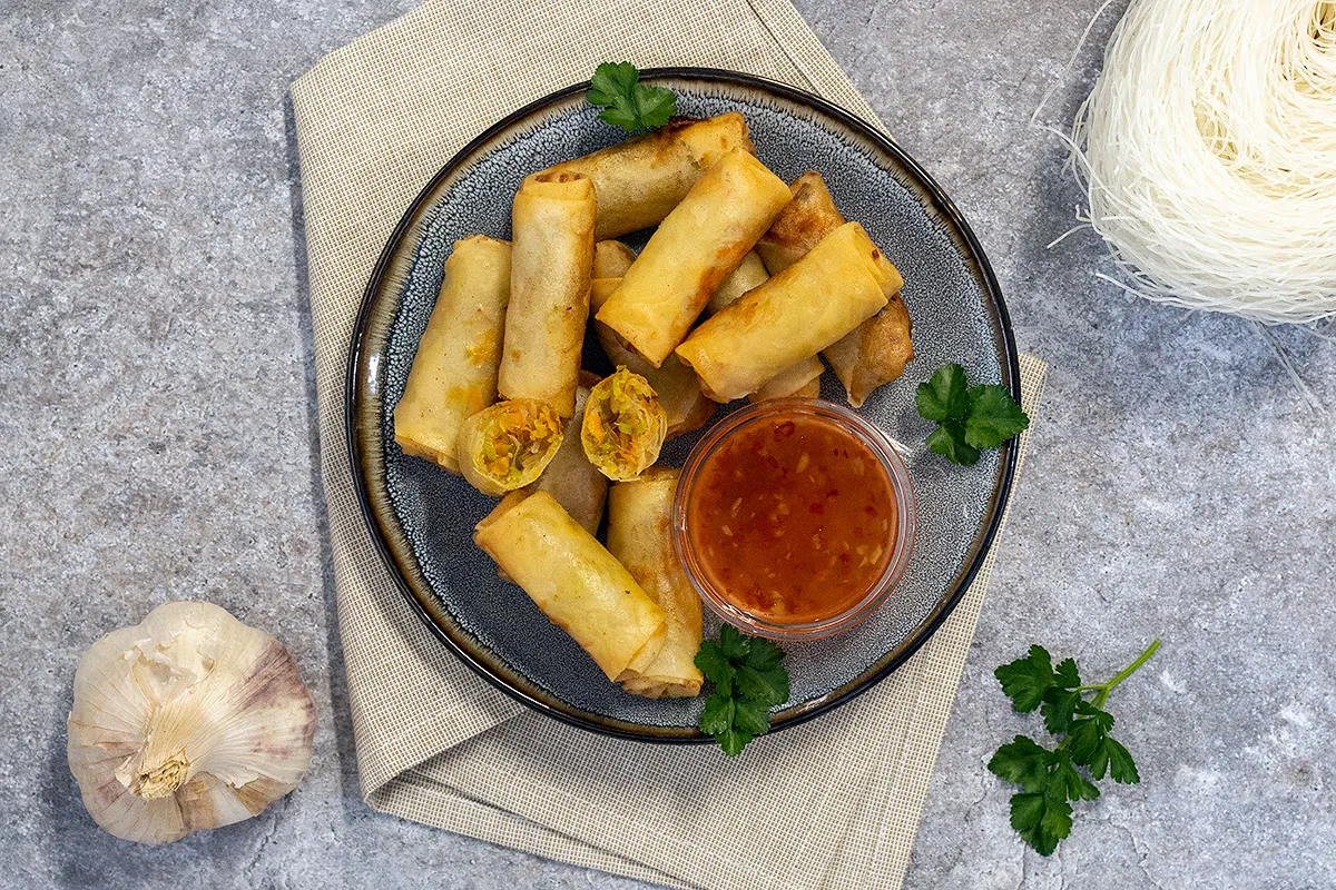 Vegetarische loempia's - heerlijk knapperig