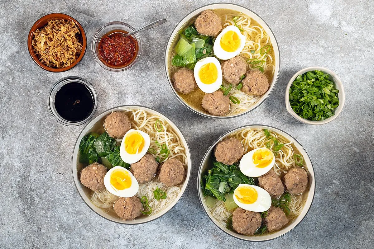 Bakso soep - Indonesische soep met balletjes
