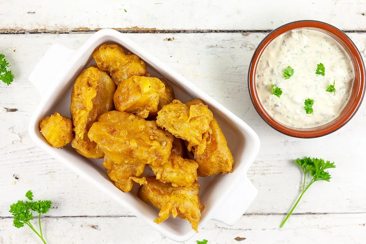 Zelf kibbeling maken (met ravigottesaus)