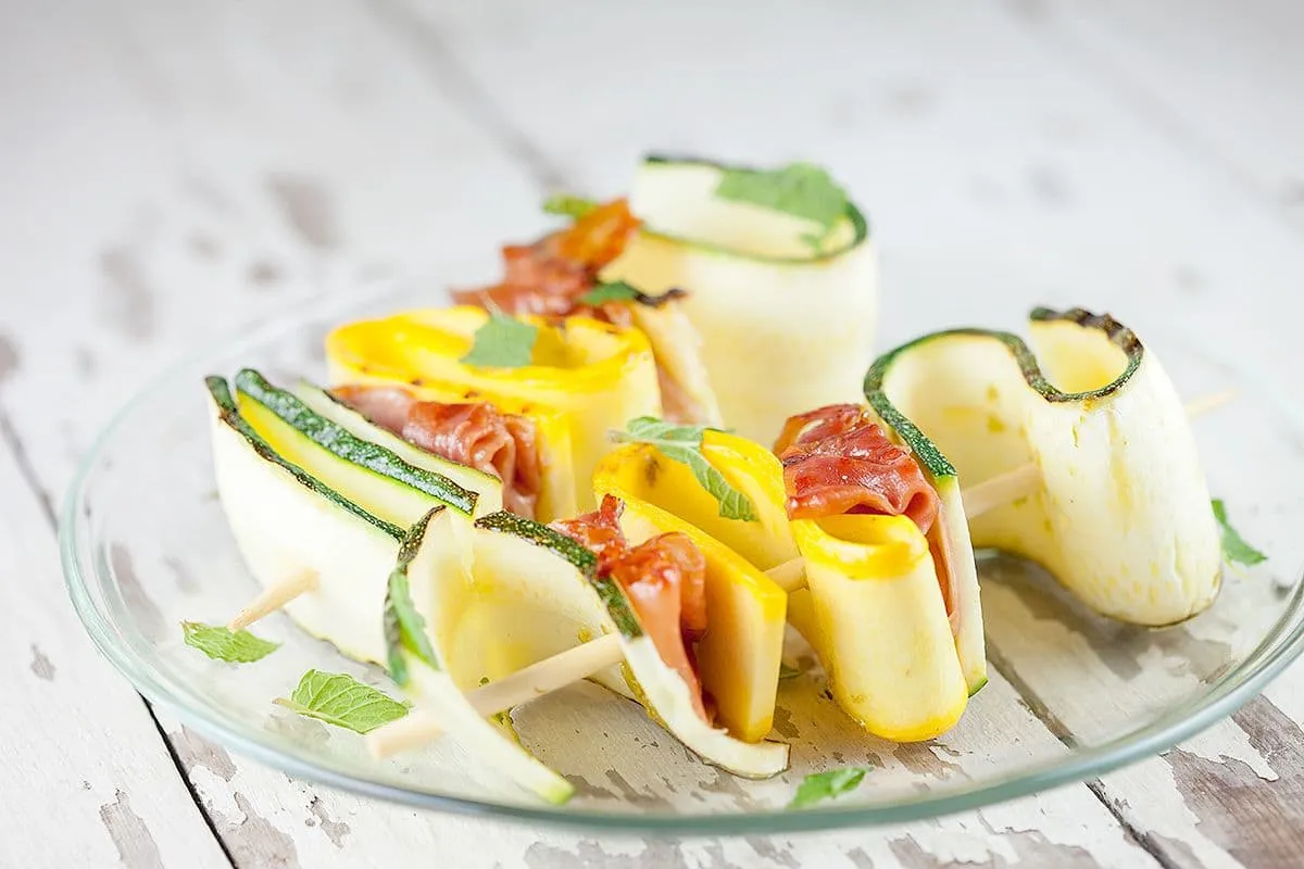 Courgettespiesen met lekkere ham