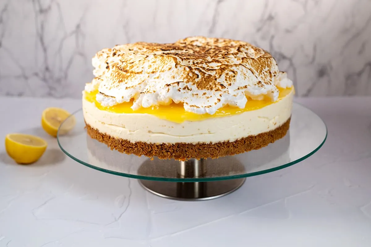 Lemon meringue cheesecake - een frisse citroen taart