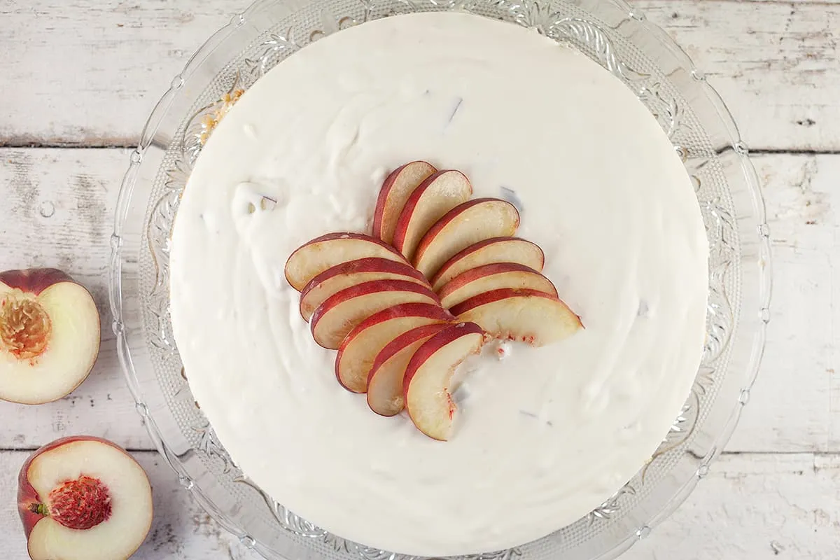Perzik cheesecake