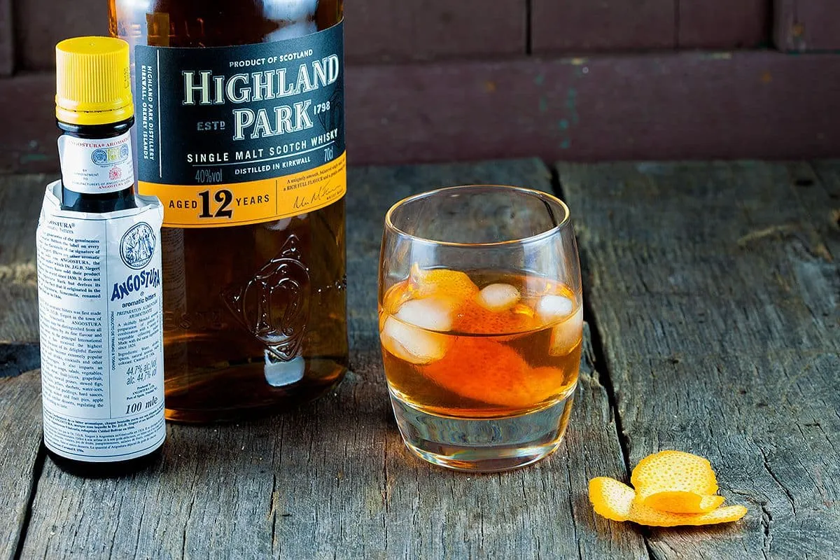 Ouderwetse whiskey cocktail