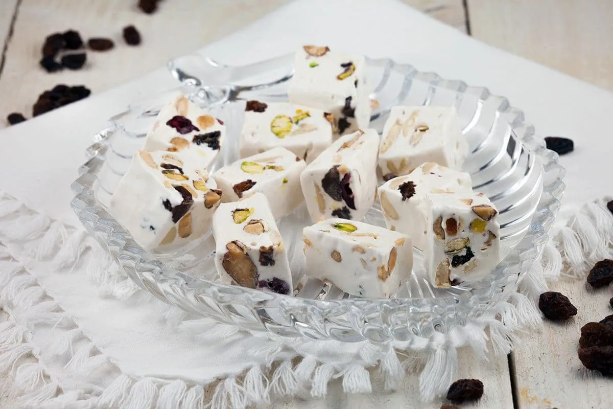 Zachte huisgemaakte nougat