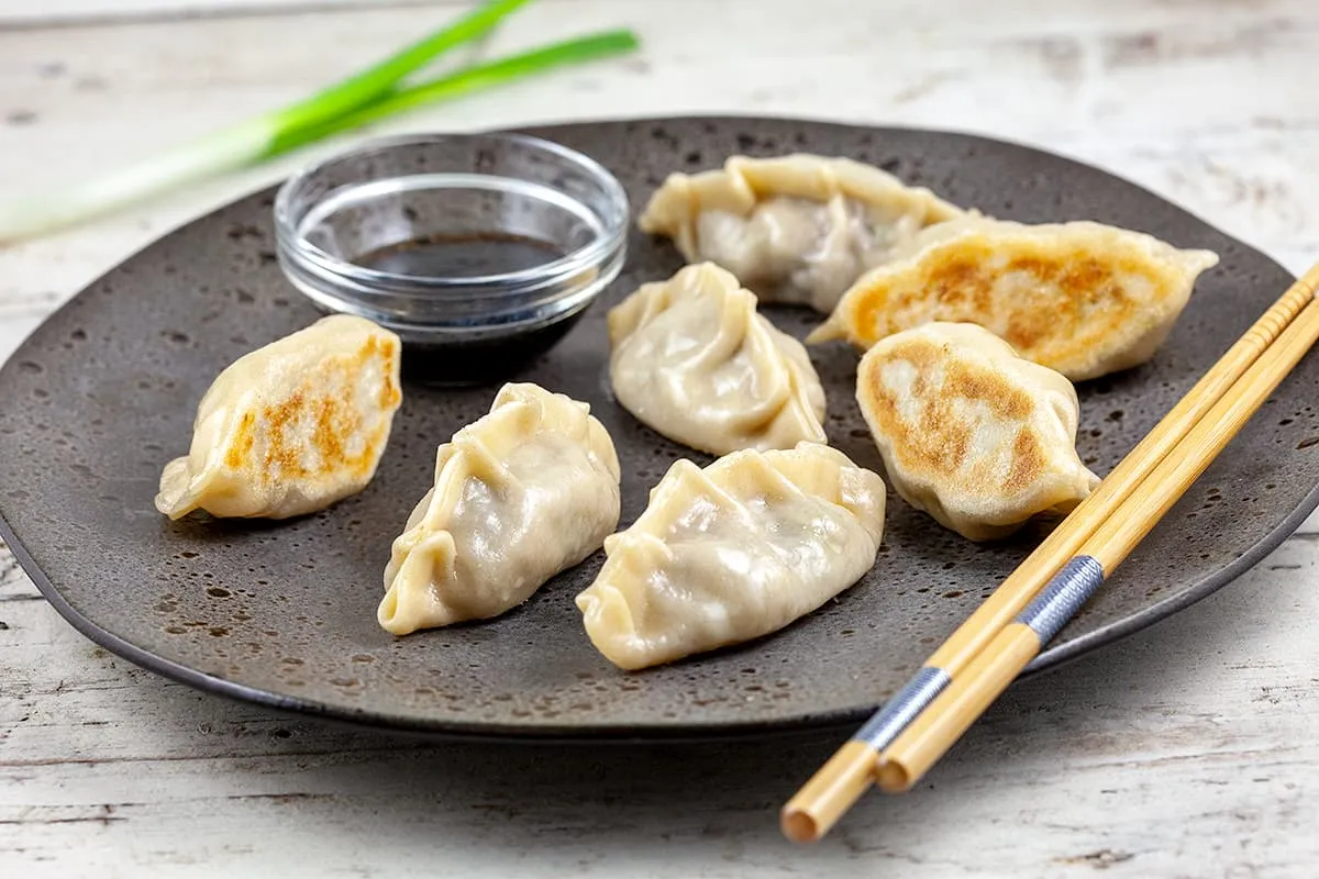 Gyoza met gehakt