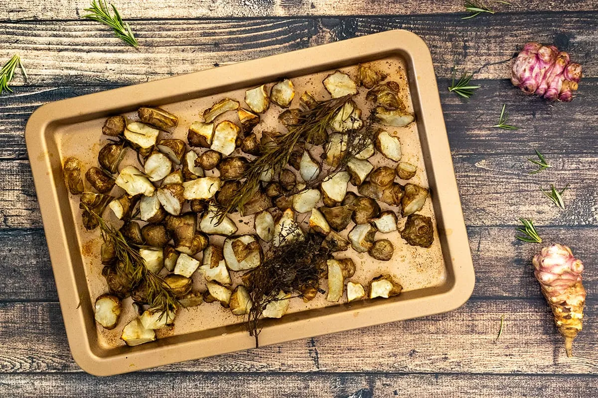 Aardpeer uit de oven (vergeten groente)