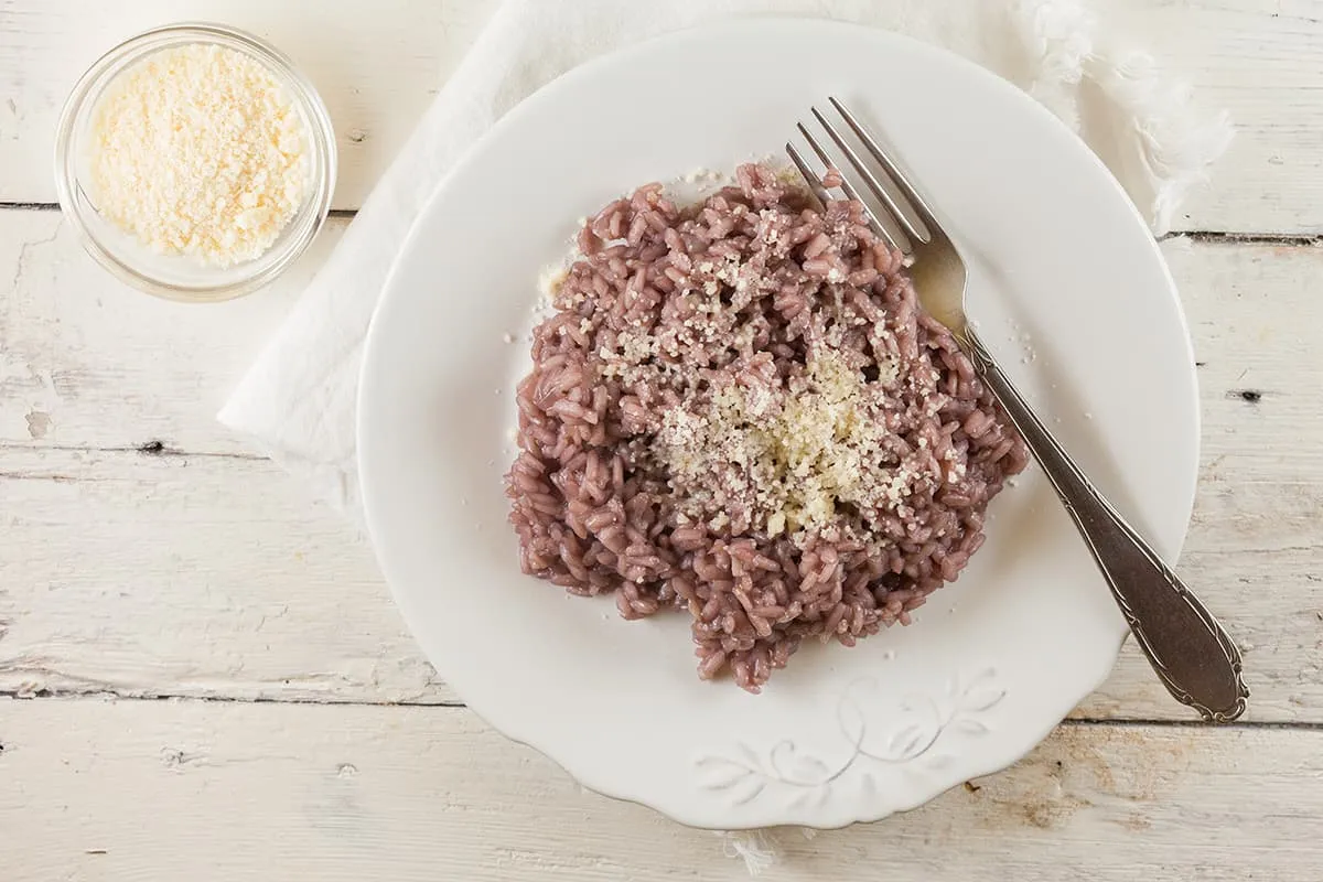 Risotto met rode wijn