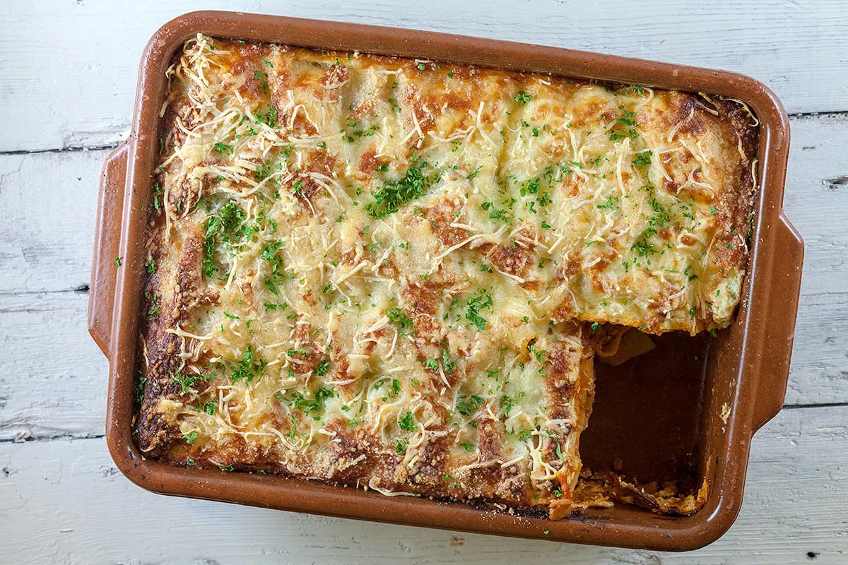 Lasagne met gehakt en ricotta