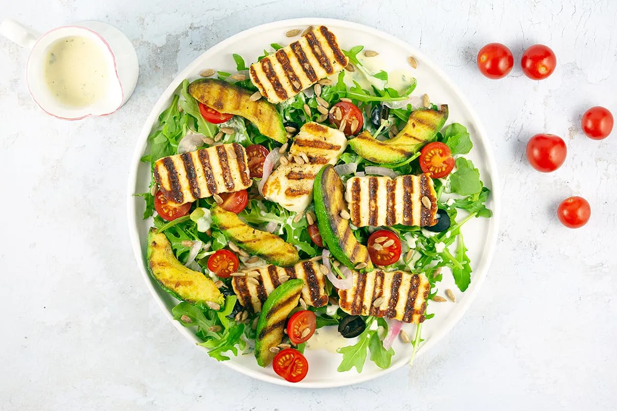 Halloumi salade (super simpel)