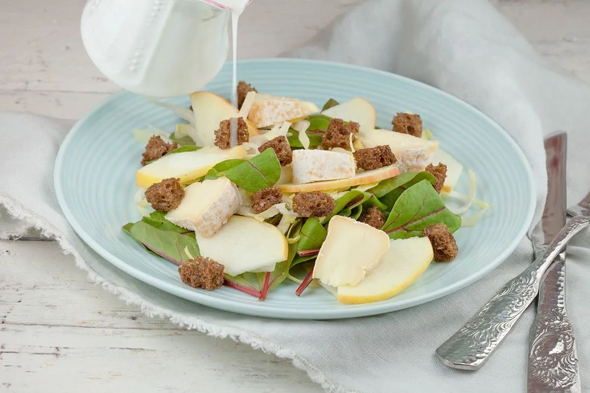 Witlof en appelsalade met karnemelk dressing
