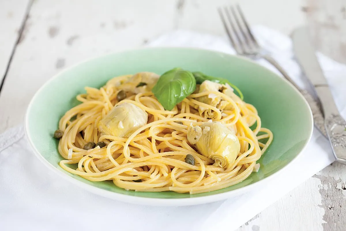 Pasta met artisjok en citroen-botersaus