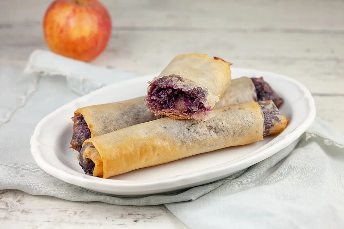 Mini rode kool strudel
