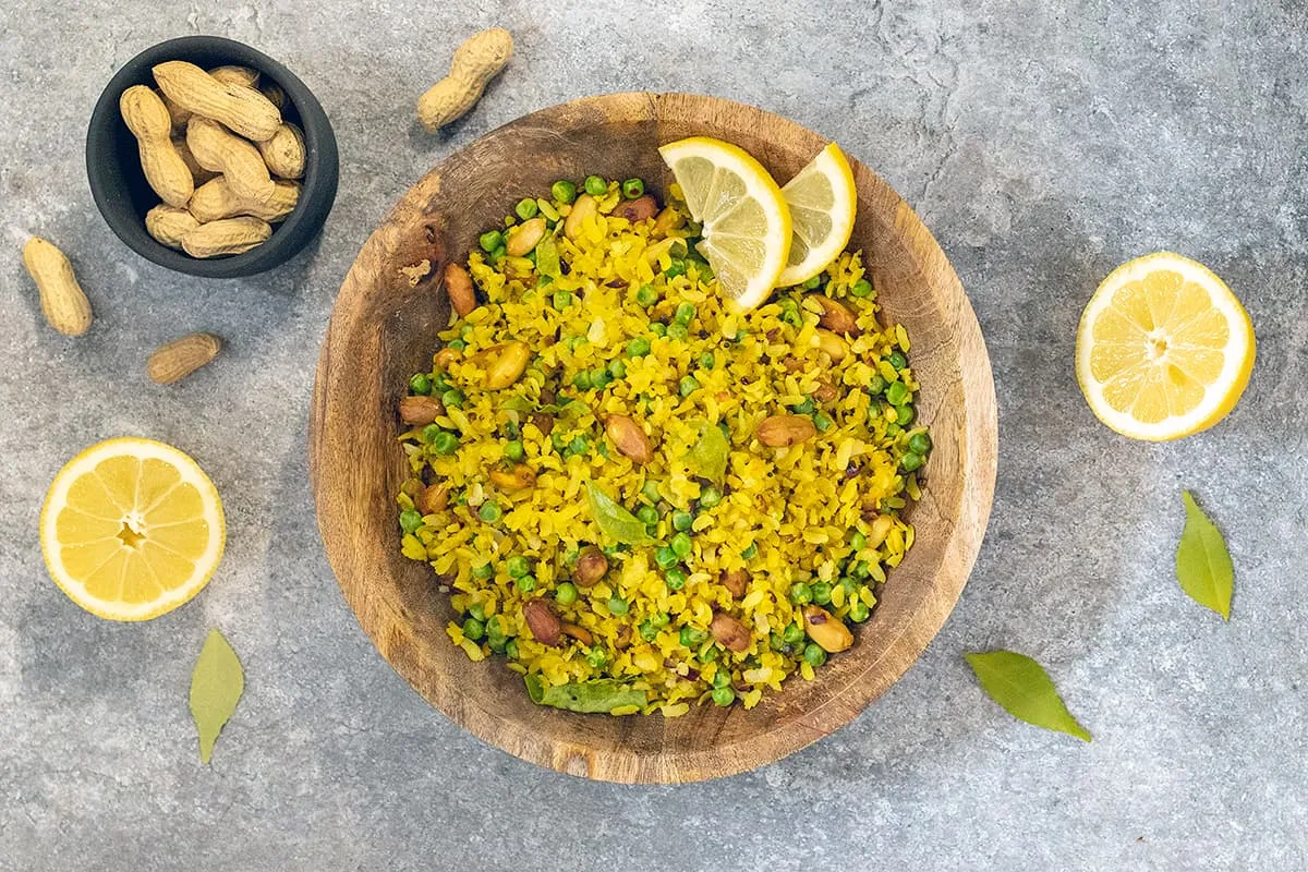 Kanda poha - Indiase rijstvlokken