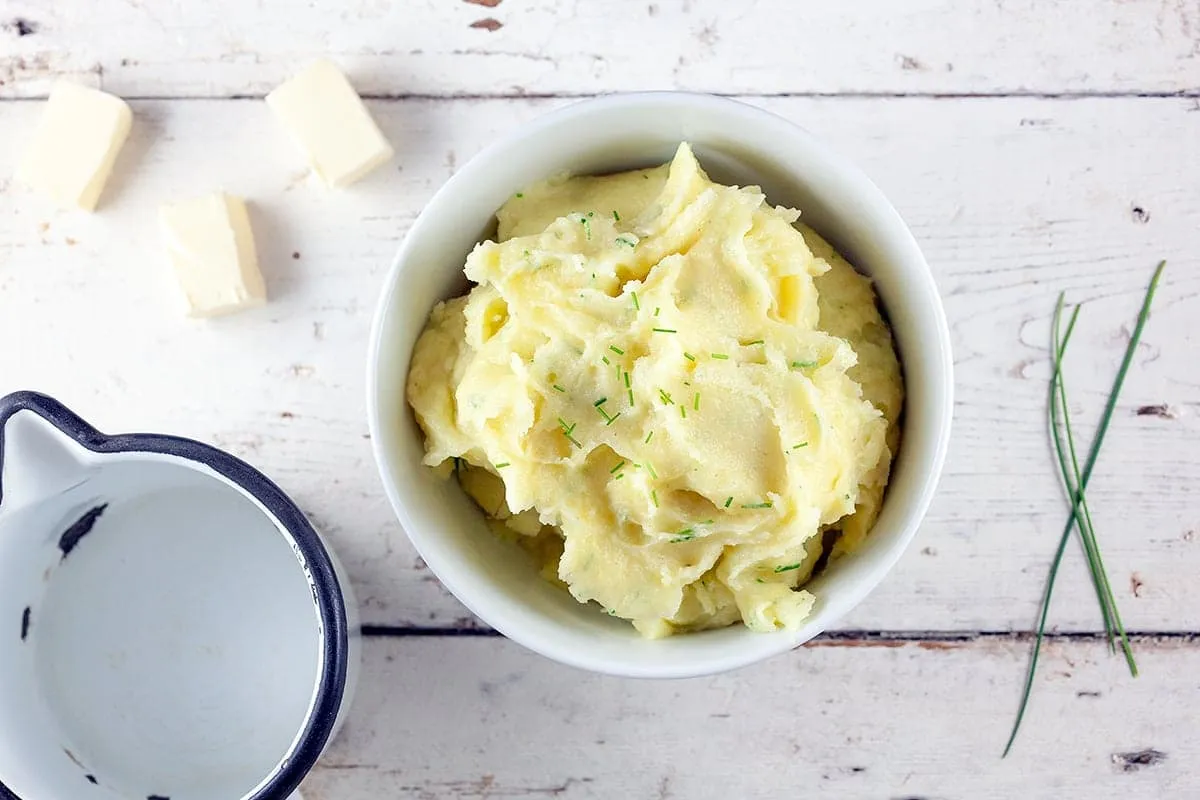 Aardappelpuree met bieslook