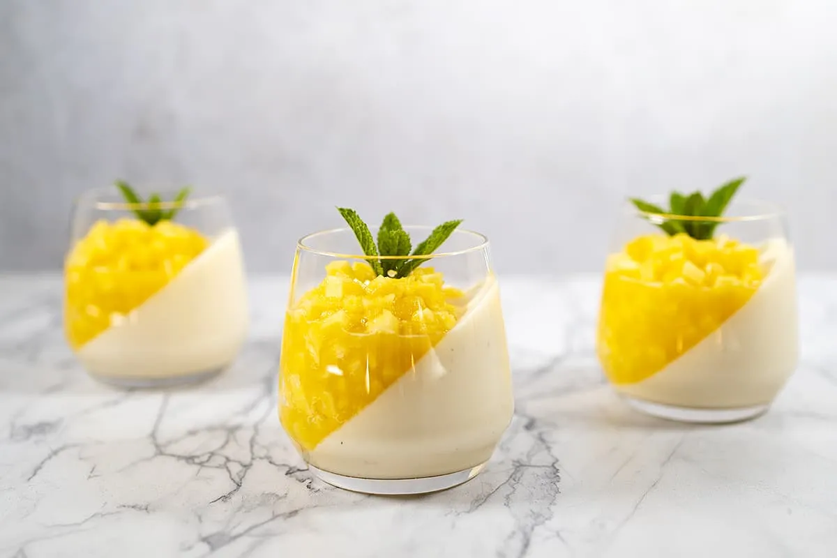 Mango panna cotta - heerlijk romig en zacht