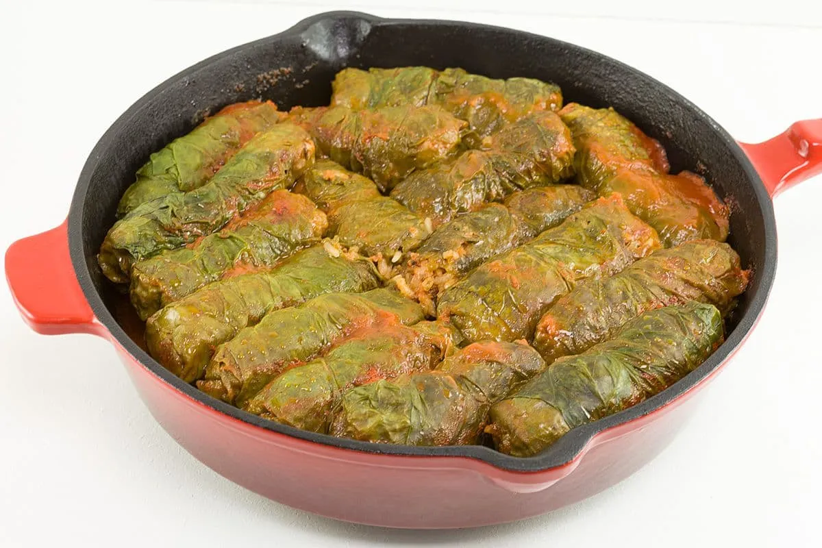 Sarma van snijbiet - goed gevulde koolrolletjes