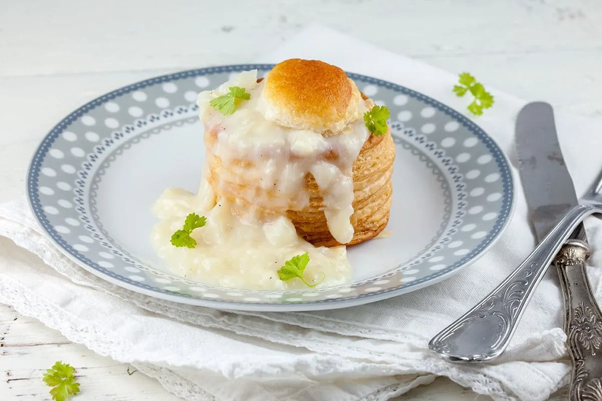 Vol-au-vent met witte asperges
