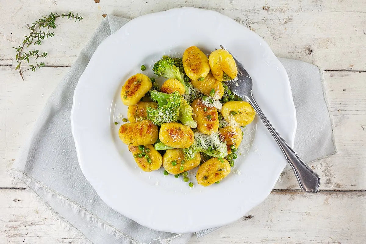 Gnocchi met broccoli (zelfgemaakte gnocchi)